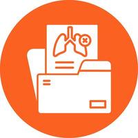 Tuberculosis Folder Glyph Multi Circle Icon vector