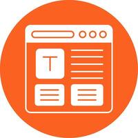 Website Builder Glyph Multi Circle Icon vector