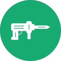 Hammer Drill Glyph Multi Circle Icon vector