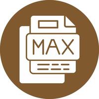 MAX File Glyph Multi Circle Icon vector