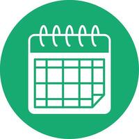Calendar Glyph Multi Circle Icon vector