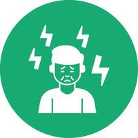 Depression Glyph Multi Circle Icon vector