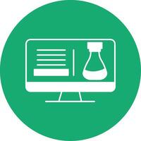 Science Class Glyph Multi Circle Icon vector