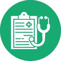 Medical Check Glyph Multi Circle Icon vector