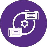 Files Exchange Glyph Multi Circle Icon vector