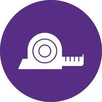 Measuring Tape Glyph Multi Circle Icon vector