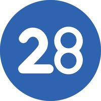 Twenty eight Glyph Multi Circle Icon vector