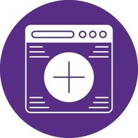 Website Builder Glyph Multi Circle Icon vector