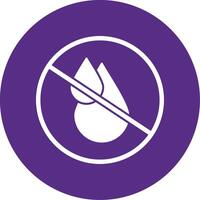 No Potable Glyph Multi Circle Icon vector