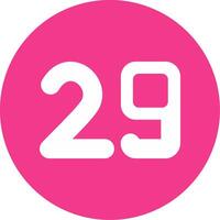 Twenty nine Glyph Multi Circle Icon vector