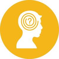 Confusion Glyph Multi Circle Icon vector