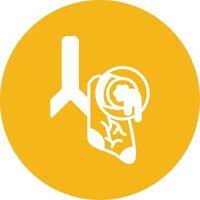 Bronchiectasis Glyph Multi Circle Icon vector