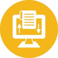 Digitalization Glyph Multi Circle Icon vector