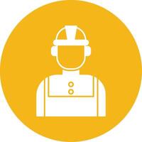 Technician Glyph Multi Circle Icon vector