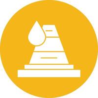 Traffic Cone Glyph Multi Circle Icon vector