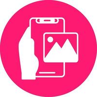 Gallery Glyph Multi Circle Icon vector