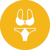 Swimsuit Glyph Multi Circle Icon vector