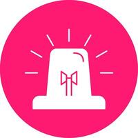 Siren Glyph Multi Circle Icon vector