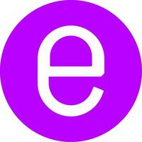 Small e Icon vector