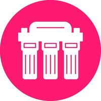 Water Filter Glyph Multi Circle Icon vector