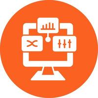 Analysis Glyph Multi Circle Icon vector