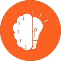 Brainstroming Glyph Multi Circle Icon vector