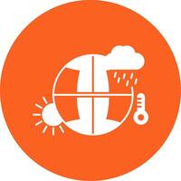 Climate Change Glyph Multi Circle Icon vector