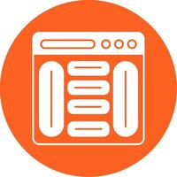 Website Builder Glyph Multi Circle Icon vector