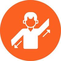 Parallel Arm Glyph Multi Circle Icon vector