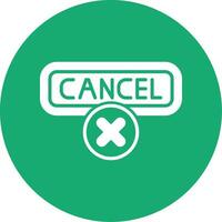 Cancel Glyph Multi Circle Icon vector