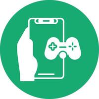 Gaming Glyph Multi Circle Icon vector