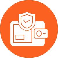 Wallet Glyph Multi Circle Icon vector