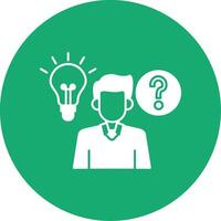 Curiosity Glyph Multi Circle Icon vector