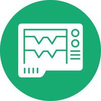 Ecg Glyph Multi Circle Icon vector