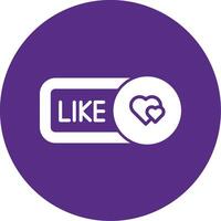 Like Glyph Multi Circle Icon vector