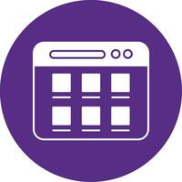 Web Page Glyph Multi Circle Icon vector