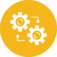 Integration Glyph Multi Circle Icon vector