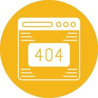 404 Error Glyph Multi Circle Icon vector