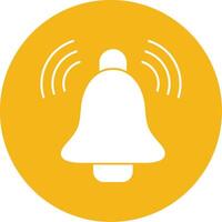 Alarm Glyph Multi Circle Icon vector