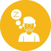 Insomnia Glyph Multi Circle Icon vector