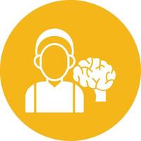 Neurologist Glyph Multi Circle Icon vector