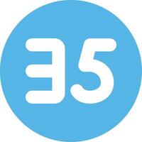 Thirty five Glyph Multi Circle Icon vector