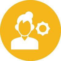 Support Glyph Multi Circle Icon vector