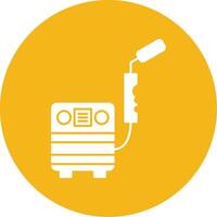 Welding Machine Glyph Multi Circle Icon vector