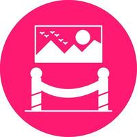 Art Exhibition Glyph Multi Circle Icon vector