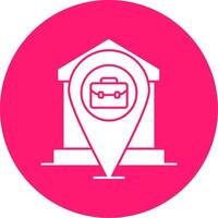 Remote Working Glyph Multi Circle Icon vector
