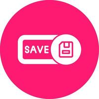 Save Glyph Multi Circle Icon vector