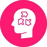 Puzzle Glyph Multi Circle Icon vector