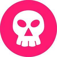 Skull Glyph Multi Circle Icon vector