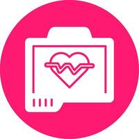 Pulse Oximeter Glyph Multi Circle Icon vector